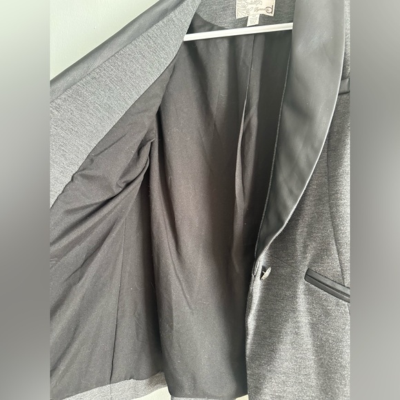 Dynamite blazer dark grey with leather neckline size Small - Picture 3 of 11
